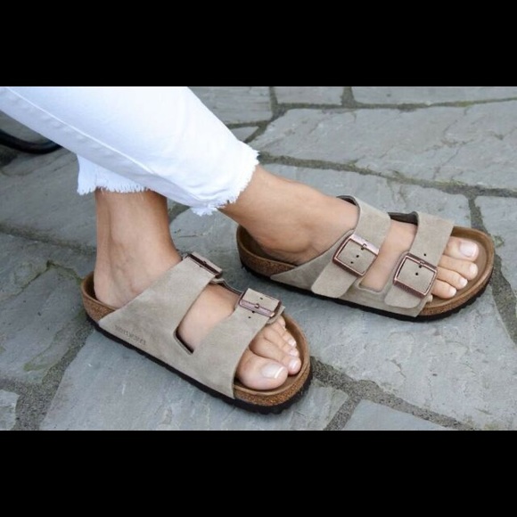 NIB BIRKENSTOCK ARIZONA TAUPE REGULAR - Picture 2 of 4